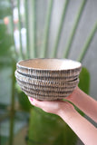 Titanium Triple-Stack Carved Medium Bowl
