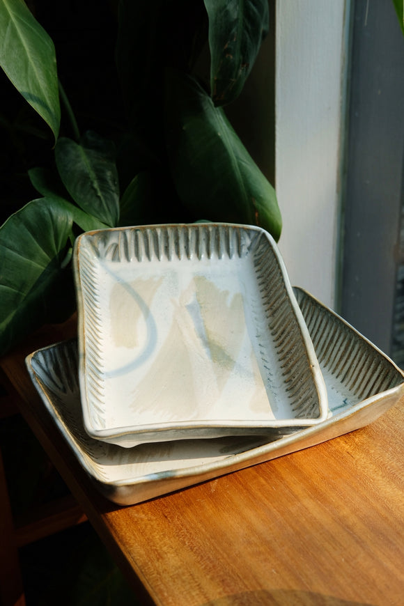 Rectangle Carved Plate in Danube