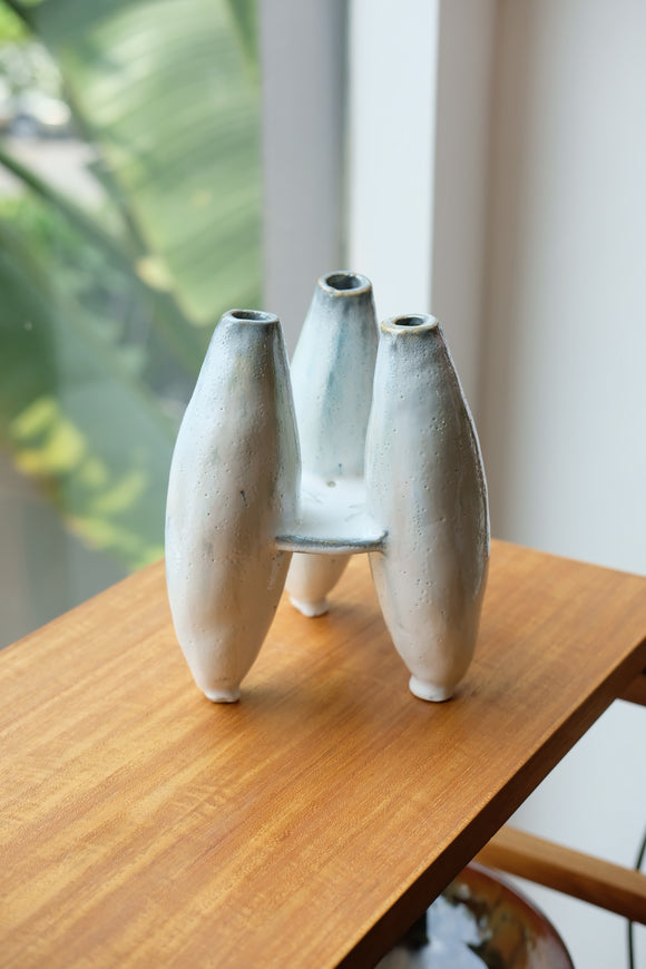 Titanium Ripple Trio Vase