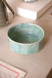 Celadon Medium Carved Fishtail Shallow Bowl