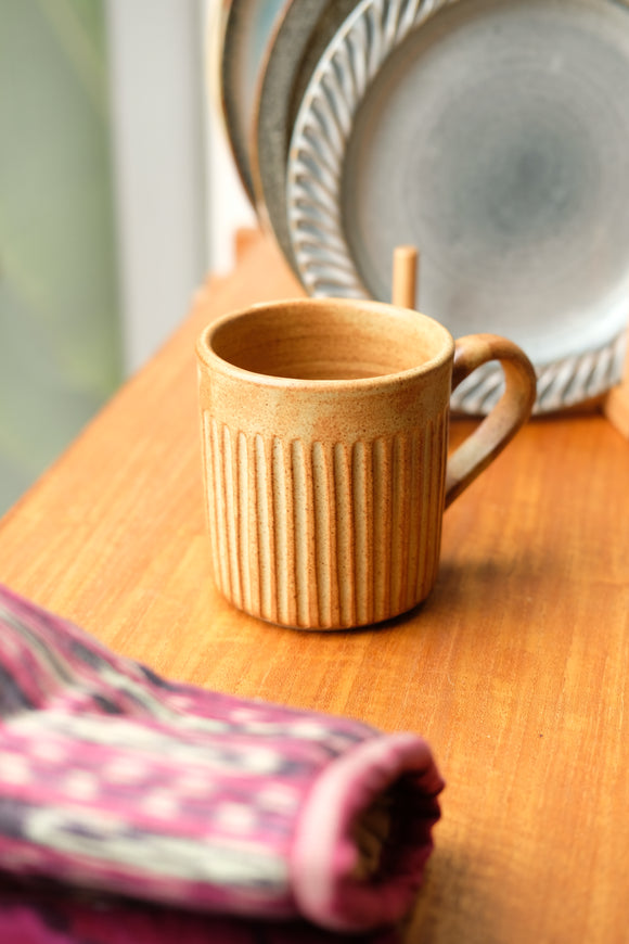 Sandstone Tall Carved Mug