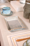 Rectangle Carved Plate in Titanium