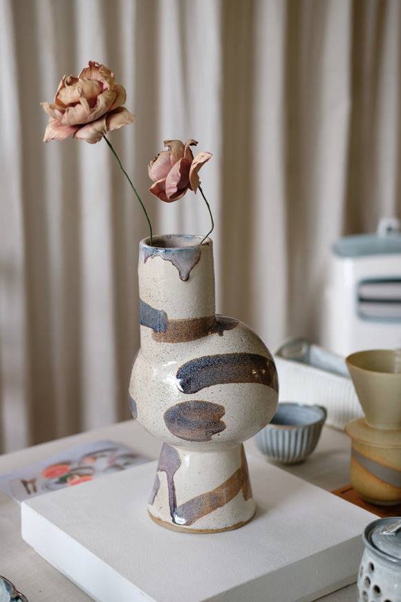 Reduction Danube Puffin Vase