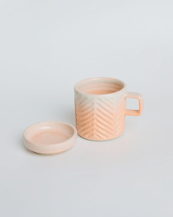 Peach Parfait Mug With Lid