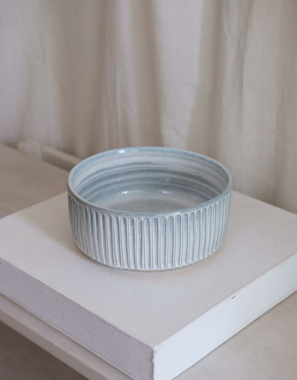 Titanium Carved Shallow Bowl
