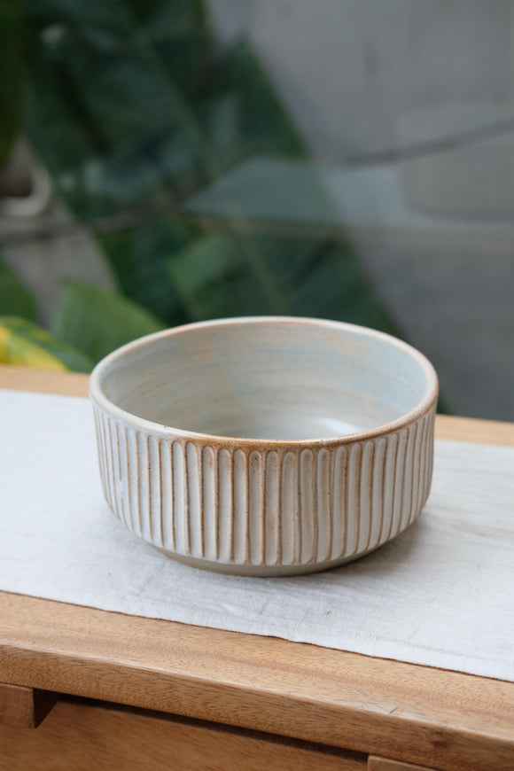 Titanium Carved Shallow Bowl