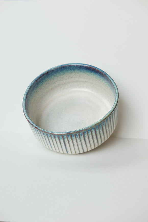 Icicle Carved Shallow Bowl