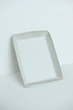 Rectangle Carved Plate in Titanium