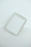 Rectangle Carved Plate in Titanium