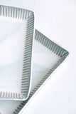 Rectangular Carved Platter in Titanium