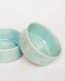 Celadon Medium Carved Fishtail Shallow Bowl