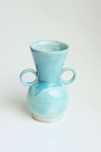 Celadon Wide Duo Handle Vase