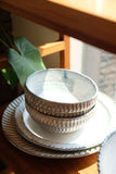 Titanium Triple-Stack Carved Small Bowl