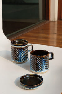 Icicle Fishtail Carved Mug with Lid