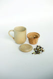 Sandstone Tea Mug with Strainer