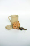 Sandstone Tea Mug with Strainer