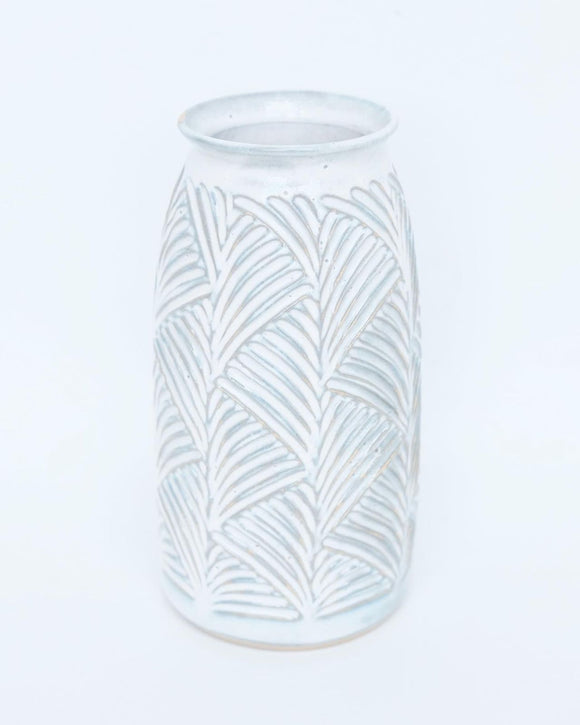 Titanium Scallop Carved Vase