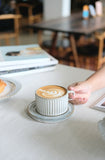 Titanium Carved Cappuccino Cup Set