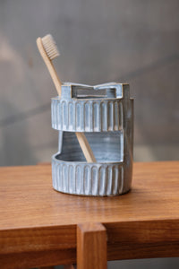 Titanium Carved Toothbrush Holder