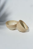 Beige Small Carved Bowl