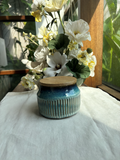 Icicle Small Jar With Bamboo Lid