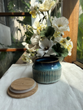 Icicle Small Jar With Bamboo Lid