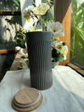Long Jar With Bamboo Lid