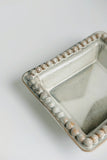 Titanium Pearl-Adorned Small Square Plate
