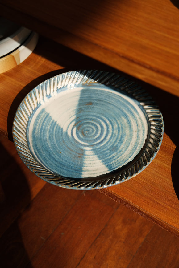 Titanium Large Carved Plate (Spiral Effect)