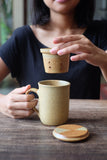 Sandstone Tea Mug with Strainer